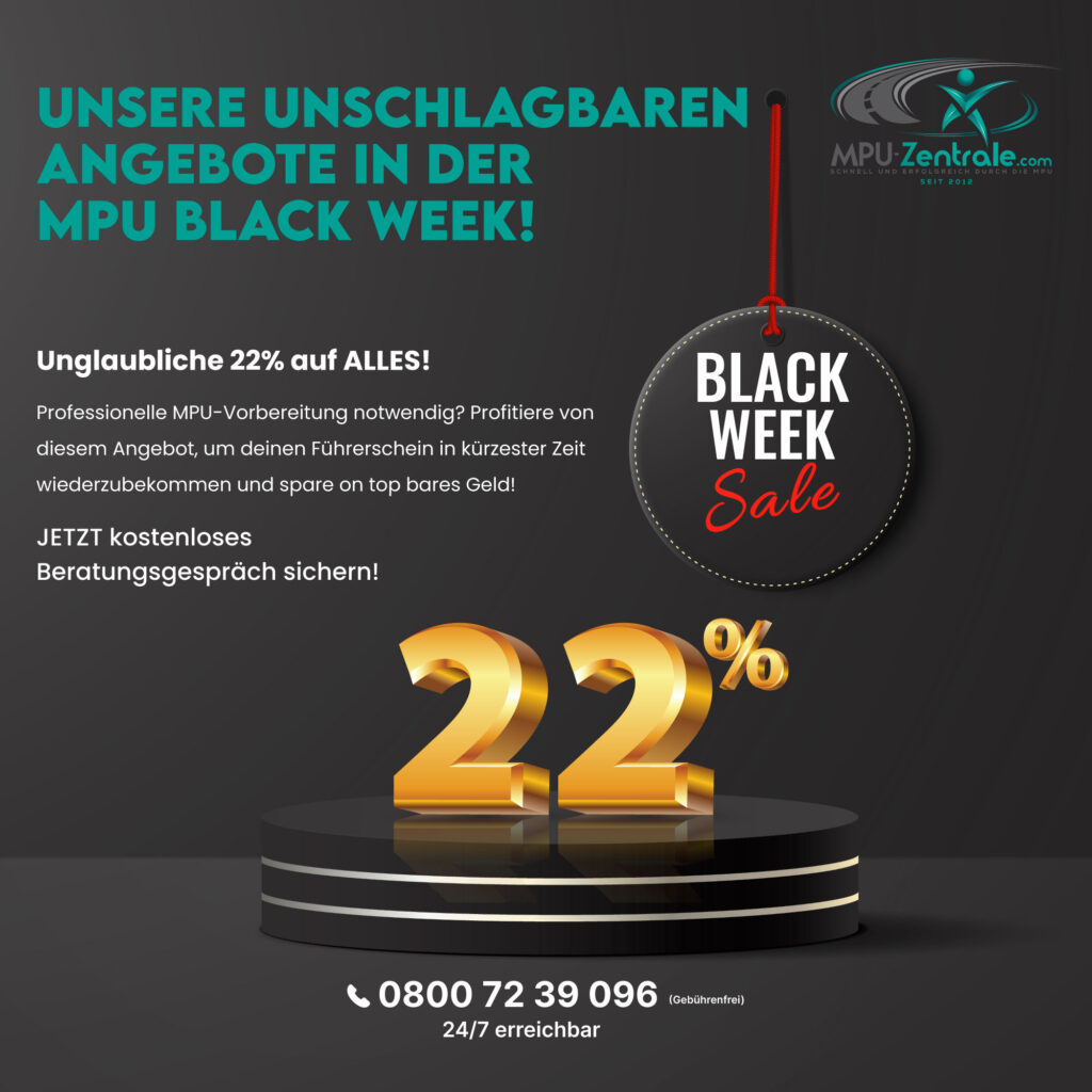 MPU Black Week Sonderangebot 2023 der vMPU-Zentrale e. K.